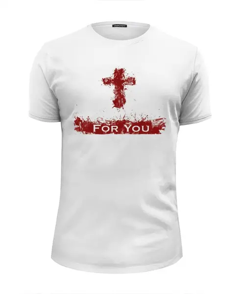 Заказать мужскую футболку в Москве. Футболка базовая Blood Cross от Leichenwagen - готовые дизайны и нанесение принтов.