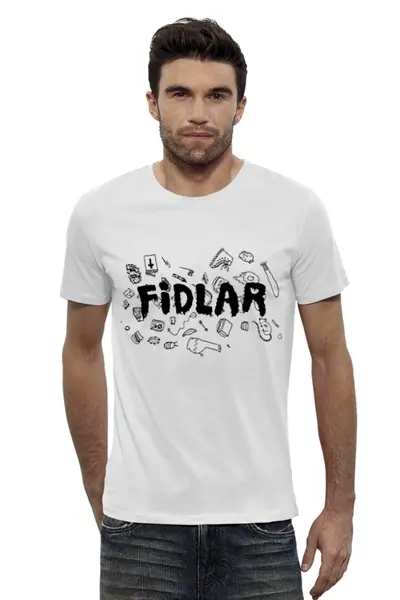 Заказать мужскую футболку в Москве. Футболка базовая FIDLAR от vasyadesu - готовые дизайны и нанесение принтов.