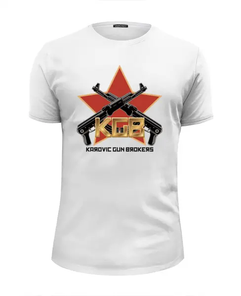 Заказать мужскую футболку в Москве. Футболка базовая КГБ - Арт от Leichenwagen - готовые дизайны и нанесение принтов.