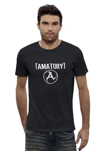 Заказать мужскую футболку в Москве. Футболка базовая Amatory от Fedor - готовые дизайны и нанесение принтов.