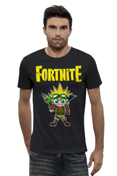 Заказать мужскую футболку в Москве. Футболка базовая FORTNITE от balden - готовые дизайны и нанесение принтов.