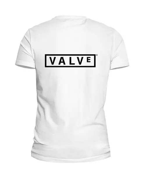 Заказать мужскую футболку в Москве. Футболка базовая VALVe + турель (чёрный логотип) от proFox - готовые дизайны и нанесение принтов.