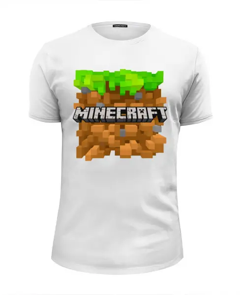 Заказать мужскую футболку в Москве. Футболка базовая ▞ MINECRAFT ▚ от balden - готовые дизайны и нанесение принтов.