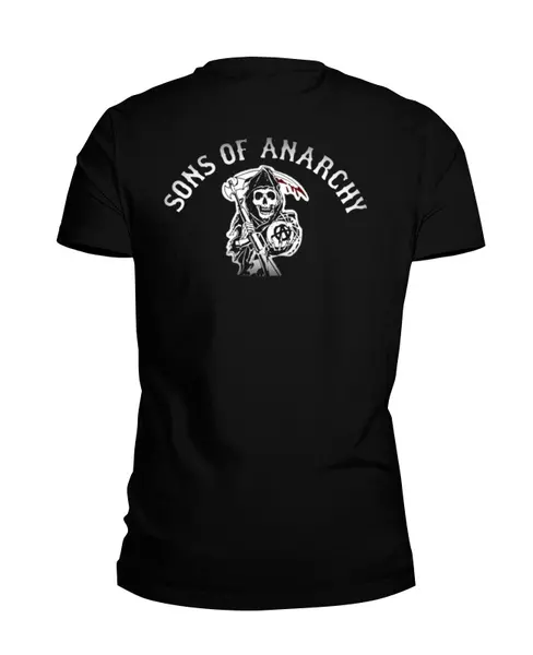 Заказать мужскую футболку в Москве. Футболка базовая Sons of Anarchy - black от kenny - готовые дизайны и нанесение принтов.