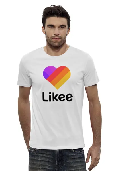 Заказать мужскую футболку в Москве. Футболка базовая Likee  от DESIGNER   - готовые дизайны и нанесение принтов.