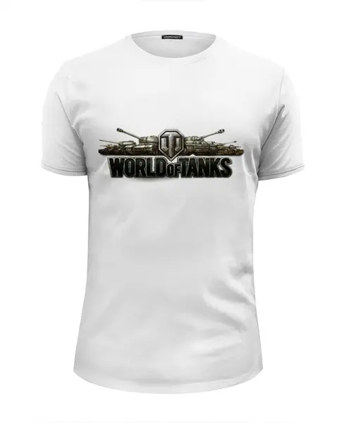 Заказать мужскую футболку в Москве. Футболка базовая Футболка WoT "WorldOfTanks" by PJ от bloodw7nd - готовые дизайны и нанесение принтов.