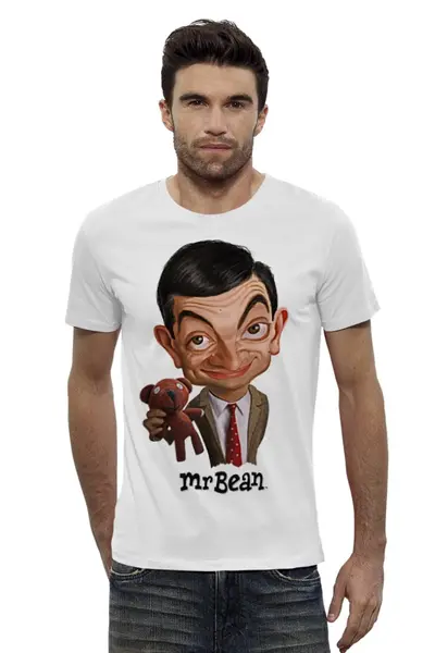 Заказать мужскую футболку в Москве. Футболка базовая Mr.Bean от Leichenwagen - готовые дизайны и нанесение принтов.