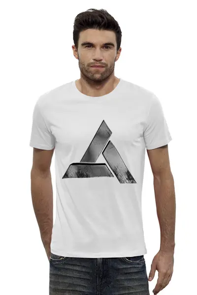 Заказать мужскую футболку в Москве. Футболка базовая Абстерго от GeekFox  - готовые дизайны и нанесение принтов.