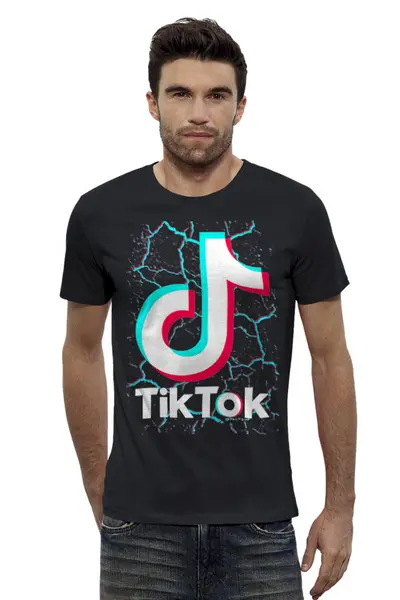 Заказать мужскую футболку в Москве. Футболка базовая TIK TOK (Tik Tok video) от vista12761@rambler.ru - готовые дизайны и нанесение принтов.