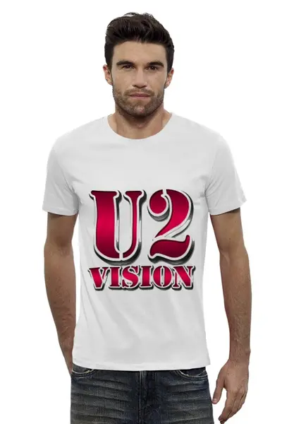 Заказать мужскую футболку в Москве. Футболка базовая рок -группа U2 от Fedor - готовые дизайны и нанесение принтов.