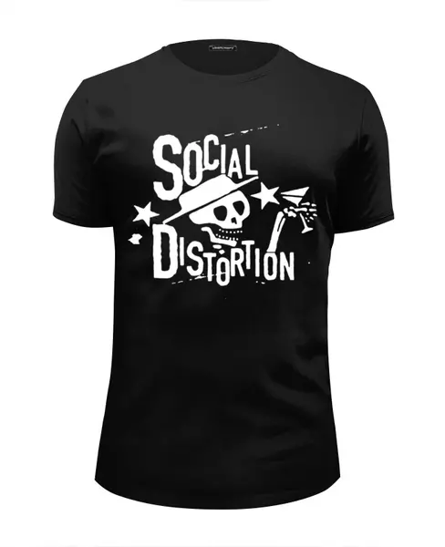 Заказать мужскую футболку в Москве. Футболка базовая Social Distortion от geekbox - готовые дизайны и нанесение принтов.