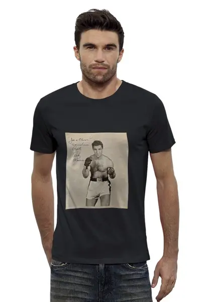 Заказать мужскую футболку в Москве. Футболка базовая rocky marciano от Malsi - готовые дизайны и нанесение принтов.
