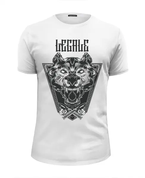 Заказать мужскую футболку в Москве. Футболка базовая Wild Wolf от Legale Prints - готовые дизайны и нанесение принтов.