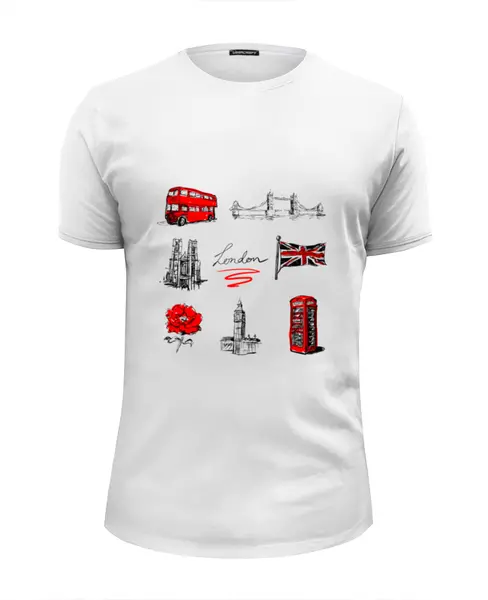 Заказать мужскую футболку в Москве. Футболка базовая London от 2578862@bk.ru - готовые дизайны и нанесение принтов.