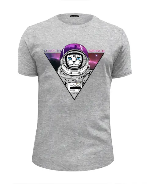 Заказать мужскую футболку в Москве. Футболка базовая Lost in Space от gleblalala - готовые дизайны и нанесение принтов.