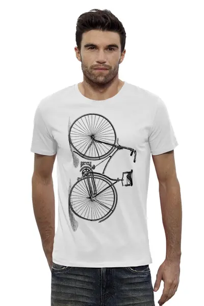 Заказать мужскую футболку в Москве. Футболка базовая Bicycle от 808 - готовые дизайны и нанесение принтов.