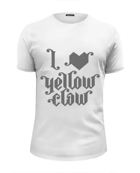 Заказать мужскую футболку в Москве. Футболка базовая I love Yellow Clow от badusova - готовые дизайны и нанесение принтов.