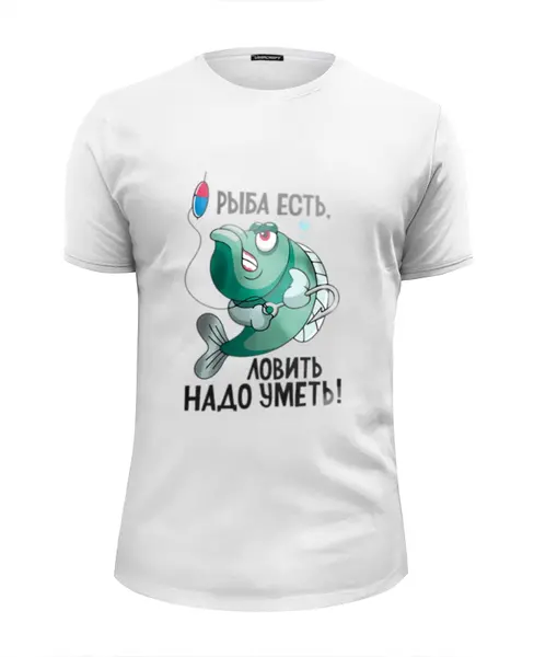Заказать мужскую футболку в Москве. Футболка базовая Рыбалка (1) от ПРИНТЫ ПЕЧАТЬ  - готовые дизайны и нанесение принтов.
