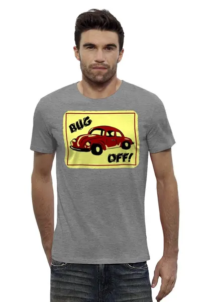 Заказать мужскую футболку в Москве. Футболка базовая Bug Off от Leichenwagen - готовые дизайны и нанесение принтов.