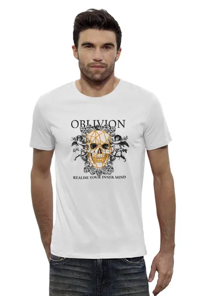 Заказать мужскую футболку в Москве. Футболка базовая Oblivion от OEX design - готовые дизайны и нанесение принтов.