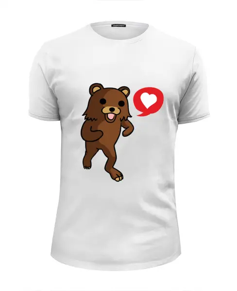 Заказать мужскую футболку в Москве. Футболка базовая pedobear loves you от Мурад Мокран - готовые дизайны и нанесение принтов.