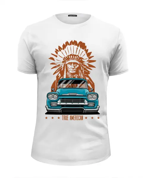 Заказать мужскую футболку в Москве. Футболка базовая Chevy Apache Pickup Truck от Oleg Markaryan - готовые дизайны и нанесение принтов.