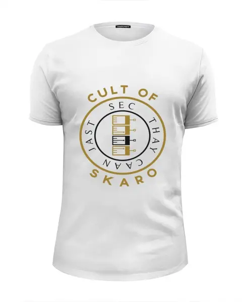 Заказать мужскую футболку в Москве. Футболка базовая Футболка мужская Cult of Skaro от skaro - готовые дизайны и нанесение принтов.