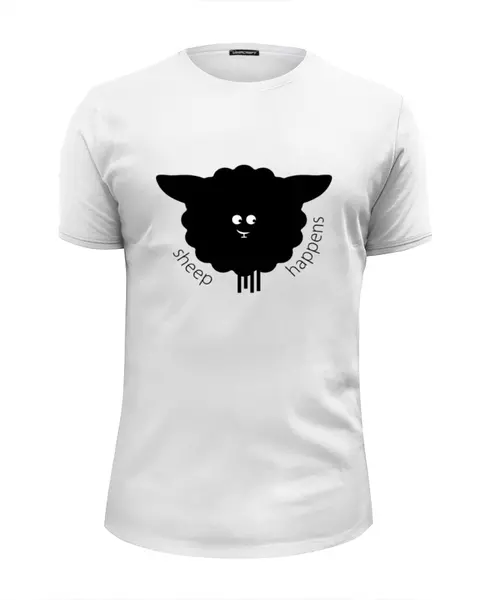 Заказать мужскую футболку в Москве. Футболка базовая Round Sheep от Ugen - готовые дизайны и нанесение принтов.