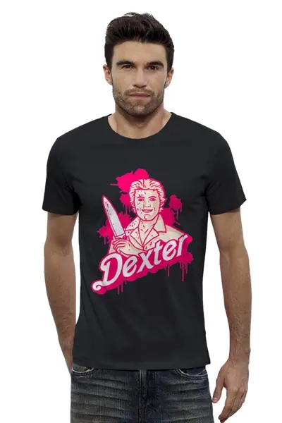 Заказать мужскую футболку в Москве. Футболка базовая Dexter  от ПРИНТЫ ПЕЧАТЬ  - готовые дизайны и нанесение принтов.