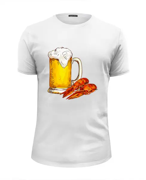 Заказать мужскую футболку в Москве. Футболка базовая Пивасик   от T-shirt print  - готовые дизайны и нанесение принтов.