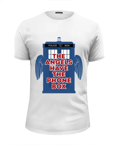 Заказать мужскую футболку в Москве. Футболка базовая Футболка мужская The Angels Have The Phone Box от skaro - готовые дизайны и нанесение принтов.