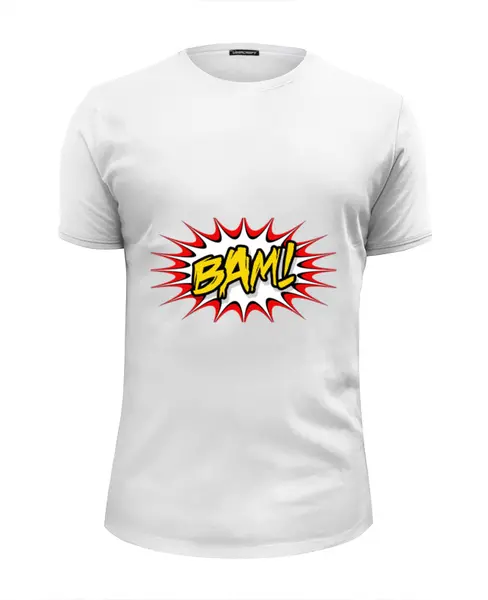 Заказать мужскую футболку в Москве. Футболка базовая взрыв (BAM) от DenTen - готовые дизайны и нанесение принтов.