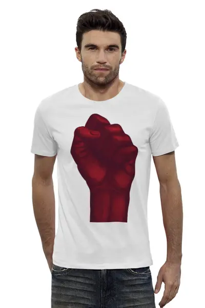 Заказать мужскую футболку в Москве. Футболка базовая Сила! от rykytyky@gmail.com - готовые дизайны и нанесение принтов.