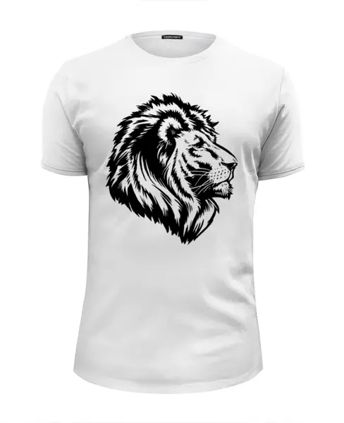 Заказать мужскую футболку в Москве. Футболка базовая proud lion  от Alex Skorobogatov - готовые дизайны и нанесение принтов.