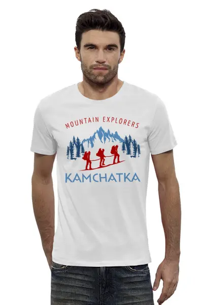 Заказать мужскую футболку в Москве. Футболка базовая ◈КАМЧАТКА◈ от balden - готовые дизайны и нанесение принтов.