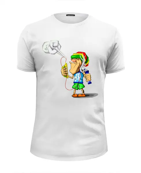 Заказать мужскую футболку в Москве. Футболка базовая Растаман  от T-shirt print  - готовые дизайны и нанесение принтов.