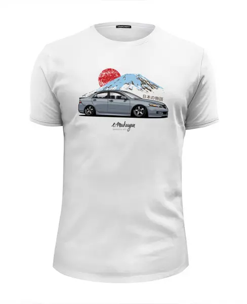 Заказать мужскую футболку в Москве. Футболка базовая Honda Accord от Oleg Markaryan - готовые дизайны и нанесение принтов.