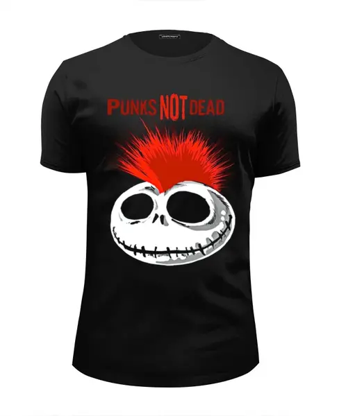Заказать мужскую футболку в Москве. Футболка базовая Punks Not Dead от Leichenwagen - готовые дизайны и нанесение принтов.