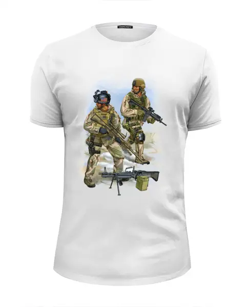 Заказать мужскую футболку в Москве. Футболка базовая US Army от Leichenwagen - готовые дизайны и нанесение принтов.