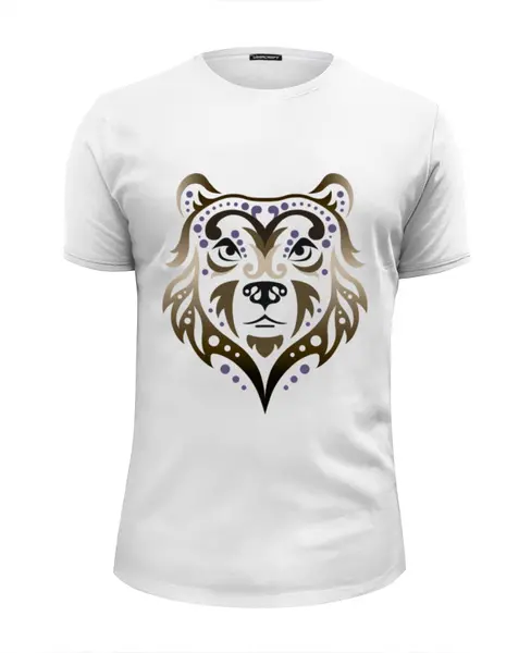 Заказать мужскую футболку в Москве. Футболка базовая Медведь от Ordwen - готовые дизайны и нанесение принтов.