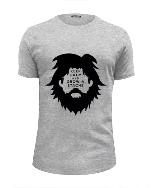 Заказать мужскую футболку в Москве. Футболка базовая Борода от Hop Shop - готовые дизайны и нанесение принтов.