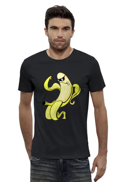 Заказать мужскую футболку в Москве. Футболка базовая Крутой банан  от T-shirt print  - готовые дизайны и нанесение принтов.