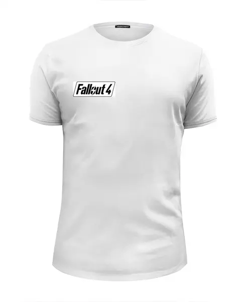 Заказать мужскую футболку в Москве. Футболка базовая Fallout 4 Logo от MKT - готовые дизайны и нанесение принтов.