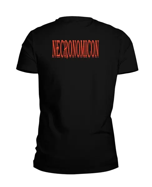 Заказать мужскую футболку в Москве. Футболка базовая Necronomicon от Leichenwagen - готовые дизайны и нанесение принтов.