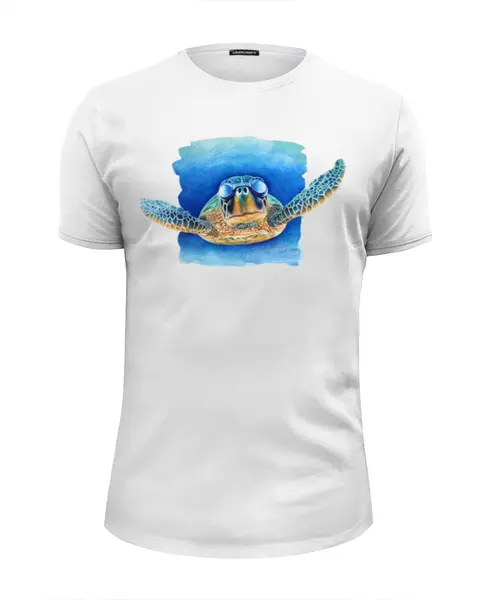 Заказать мужскую футболку в Москве. Футболка базовая Turtle от Алексей Фомин - готовые дизайны и нанесение принтов.