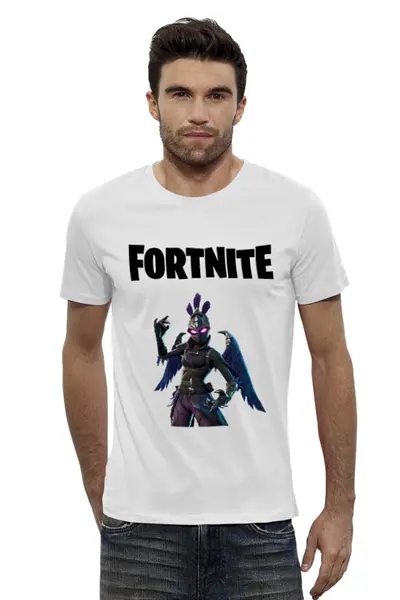 Заказать мужскую футболку в Москве. Футболка базовая Fortnite от AstArt - готовые дизайны и нанесение принтов.