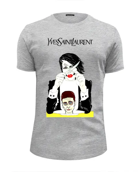 Заказать мужскую футболку в Москве. Футболка базовая Marilyn Manson от Leichenwagen - готовые дизайны и нанесение принтов.