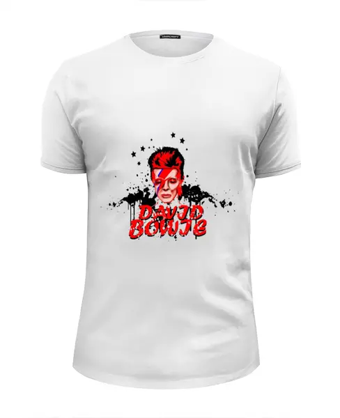 Заказать мужскую футболку в Москве. Футболка базовая David Bowie от Fedor - готовые дизайны и нанесение принтов.