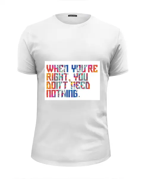 Заказать мужскую футболку в Москве. Футболка базовая RIGHT от CoolDesign - готовые дизайны и нанесение принтов.