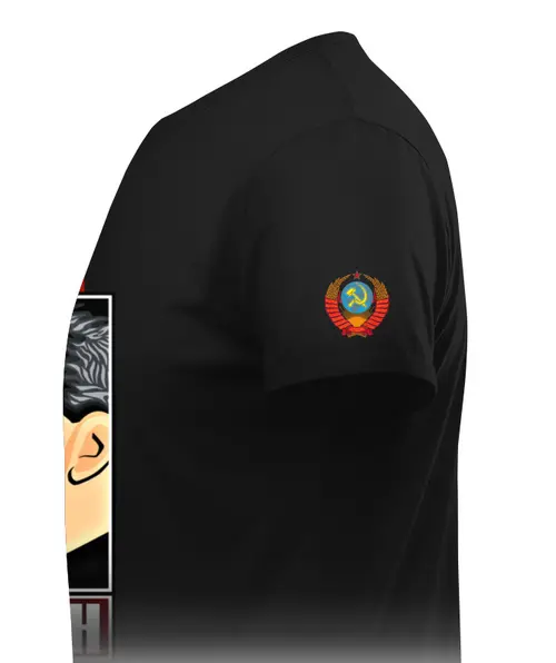 Заказать мужскую футболку в Москве. Футболка базовая Сталин   от T-shirt print  - готовые дизайны и нанесение принтов.